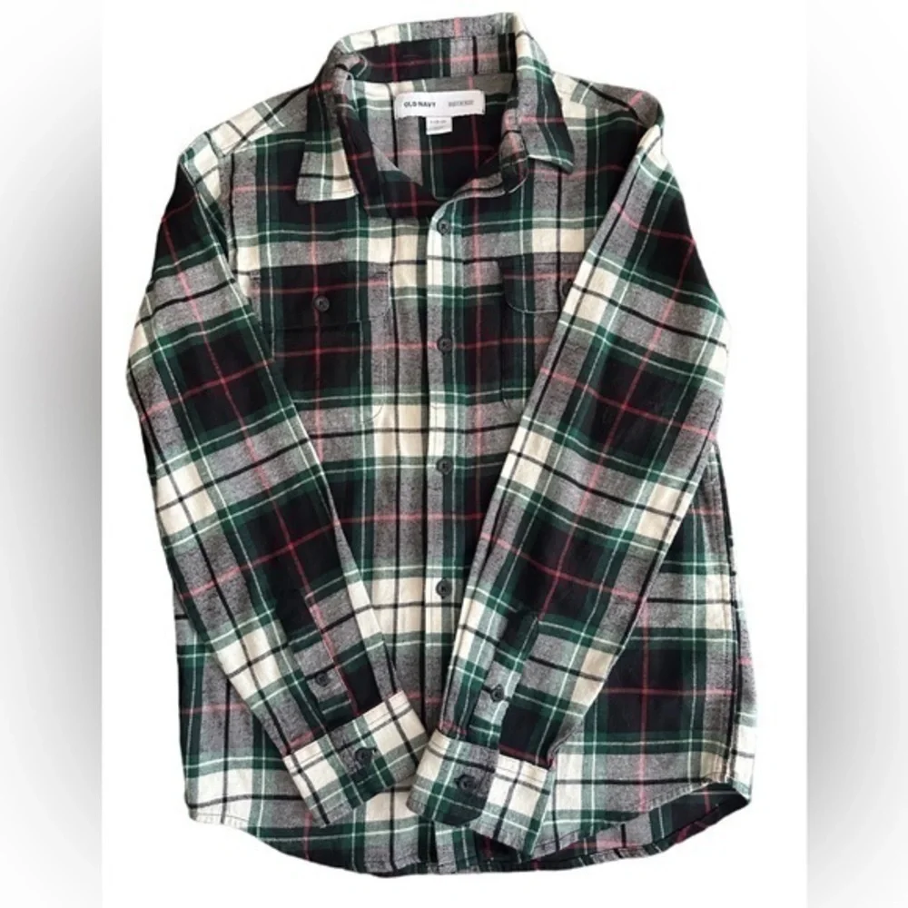 NWOT Old Navy Long Sleeve Button Up Flannel - Size Large - Boys Size 10/12